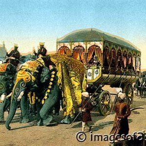 Rewa Elephant Coach, India 1910