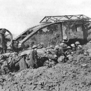 British Mark I male tank Somme 25 September 1916