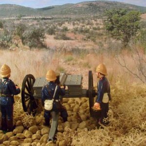 ZULU WAR   RMLI GATLING GUN PRACTICE