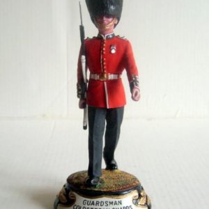 Chas Stadden # 68. Guardsman Coldstream Guards 1980. A really big mistake on this model, one Chas would have not been very pleased about. Its titled C