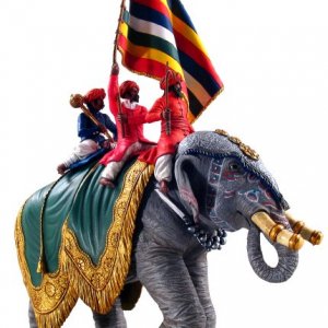 22000 Jaipur elephant with standard bearer