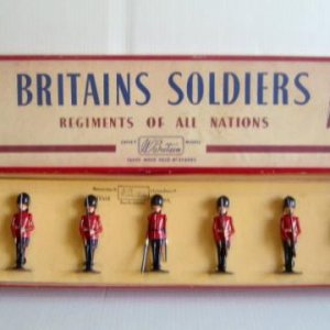 Britains # 2078. Irish Guards At The Present. Well pleased getting this set of Irish Guards being my old Dad's Regiment. I was lucky getting the origi