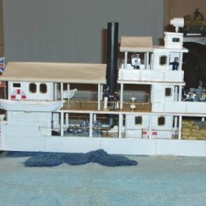 Complete and totally detailed Sudan gunboat.......with crew