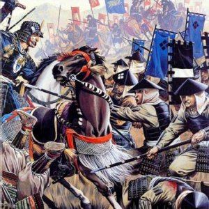 The 4th Battle of Kawanakajima Plains, between the Takeda and Uesugi clans