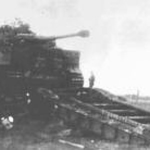 This poor quality picture may show one of the first Tiger I tanks to be issued for combat. Heavy Panzer Battalion 502 had some Tigers in its first Com