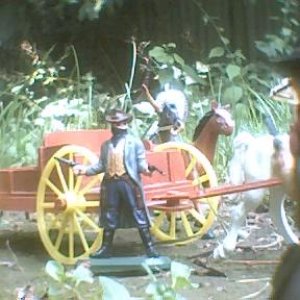 7 cowboys and wagon