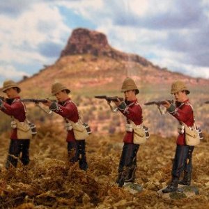 5 Figures made up of Set 2006 British 24th Foot Firing #1