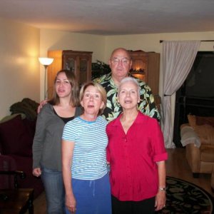 l to r Julie, Nancy, My Father James, and Donna