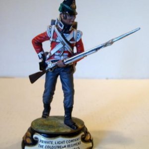 Chas Stadden # 2. Private Light Company The Coldstream Regiment Of Foot Guards-1815.
PAINTER: ANDY KENT. MARK= AK JOINED. ++