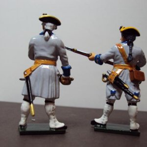 Rear view De La Sarre Regiment  painted from Tradition castings for Forum Member