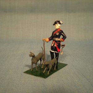 Fritz with his greyhounds, a kit by Old Guard Miniatures.