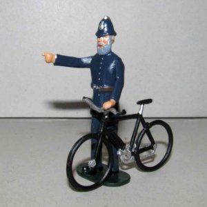 Policeman with a bike