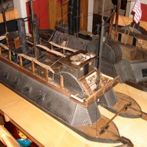 DSC06140.USS.Benton Union Ironclad Flagship
view of the wheel house armour and stern pontoon decks complete with twin rudders