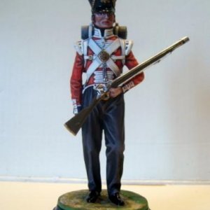 Chas Stadden # 3. Private Light Company Third Regiment Of Foot Guards - 1828. This model shown in Winter dress in the Summer the dress is white pants.