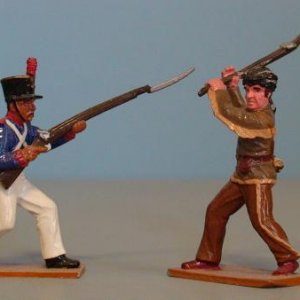 ALA-1  Crockett vs. Mexican Infantry Grenadier of Aldama 6th Battalion