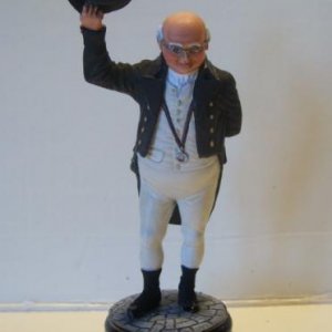 Chas Stadden Buckingham Pewter model of a Dickens character Mr Pickwick. Not a catalogue model usually sold in high grade plain pewter. Had this paint