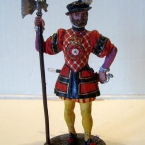 Chas Stadden. Yeoman Warder Pawn Chess piece from The Tower Of London set. This is a very rare item. This model was the master used as the painting gu