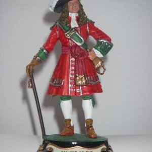 Officer of the Queen Dowager's Regt of Foot 1680. Painted by Kevan Darby.