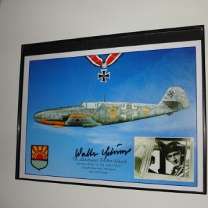 signed photo of Schuck's plane