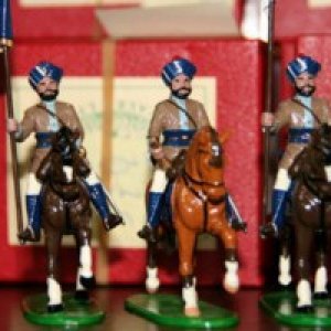 Baria State Force, PW14, Dafadar with colour: PW 15, trumpeter; PW16, Sowar(lancer)