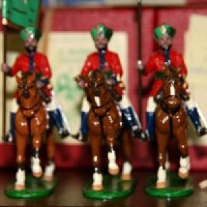 Udaipur State Force, PW 14 Dafadar with colour; PW 15, trumpeter; PW 16, Sowar(lancer)