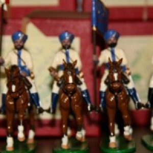 Nawanagar State Force, PW13, officer; PW14, Dafadar with colour; PW 15, trumpeter; PW 16, Sowar(lancer)