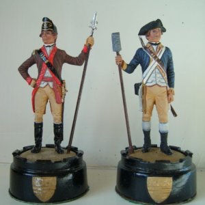 Chas Stadden American Revolutionary War The Army of The Continental Congress Chess pieces Castles: Captain Rhode Island artillery Train & Gunner Capta