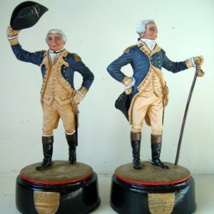 Chas Stadden American Revolutionary War The Army of The Continental Congress Chess pieces Bishops: General Nathaniel Greene & The Marquis de Lafayette