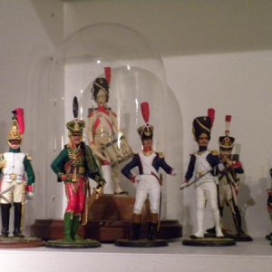 90mm French Figures (Dragoon, Hussar, Young Guard, and Old Guard by Charles Stadden)