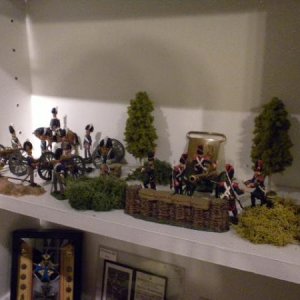 British Horse Artillery (Hinchcliffe) and French Old Guard Artillery battery (by Britains)