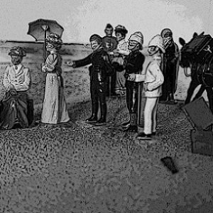 TOURISTS VISIT TEL EL KEBIR BATTELFIELD 1885