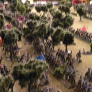 Confederate Side (Right Flank) - Sorry for the blurry photo, camera shook when the guns started to fire.