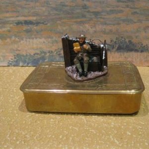 IMG 0020 (Small)  Trophy WWI figure receiving tin of chocolates from Princess Ann(Tin is a real one)