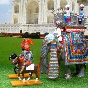 014  BG293 Elephant of Jhind and BG218B Akalis on Ponies from Jhind