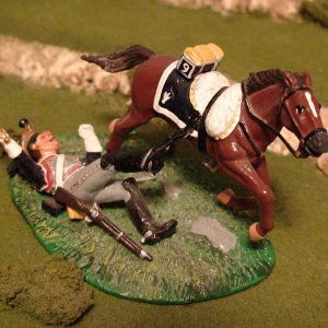 WA10 P - Trooper Out of the Saddle Dragged by a Galloping Horse