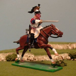 WA-10 C - Cuirassier - Mounted Trooper of the 9th Regiment on a Galloping Horse, Thrusting with Sword