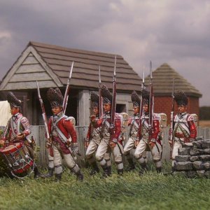 A squad of Grenadiers entering the outskirts of Concord