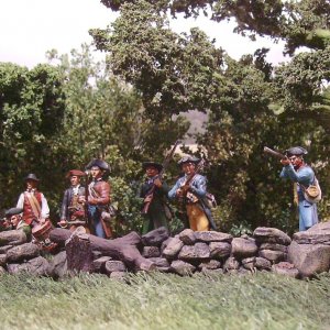 Colonial Militia defending Brooks Hill