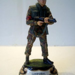 Chas Stadden # 35. Corporal Royal Military Police. Reason I bought this model is its not shown in the Catalogue wearing a Beret. I can only think it w