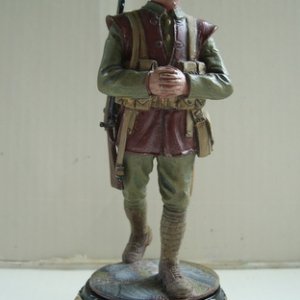 Chas Stadden #129. Private British Infantry 1914. Not certain if this was the original model and withdrawn or requested by the buyer with this title. 