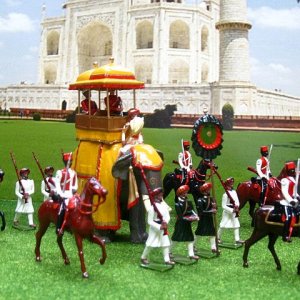 Set 139-State Elephant of Hyderabad and Attendants and Set 140-Nizam of Hyderabad's African Bodyguard