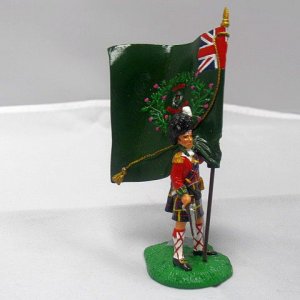 WA59-Regimental Colour carried by Highland Officer.  Flag measures 6 ft. by 6 ft. on a 9 ft. pole.