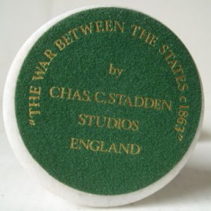 ACW base. The felt on the marble bases was highlighted in Gold lettering showing it was made and painted at Chas Stadden Studios Twickenham.