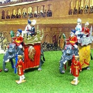 1911 Delhi Durbar by Hirart-King George V and Maharaja' and Queen Mary and Prince of Wales and Escorts