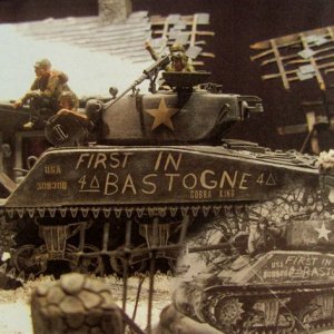 First tank to relieve Bastogne 
"Cobra King"