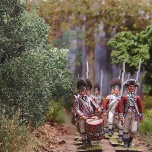 British regulars marching toward Concord