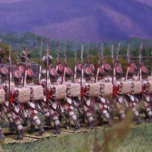 5th Foot Grenadier Company Advancing towards Colonial Militia