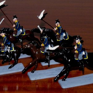 AIP UHLANS 

20th Wurttemberg Uhlan regiment

Painted as pre-WW1 (c1900) for an up and coming attempt at 1/32 scale wargaming.
AIP only produces troop