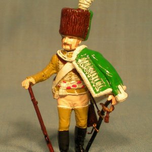 Another hussar from Kleist's regiment, the Green Hussars, and yes, another casting by Stadden.