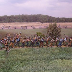 Advancing Confederate column